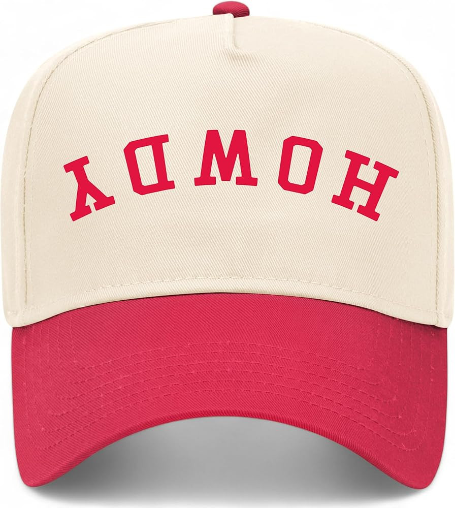 Howdy Upside Down Vintage Trucker Hat | Premium Snapback Baseball Hat for Men & Women | Amazon (US)