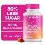 Pink Stork Prenatal Gummy Vitamins with DHA, Folate, and Vitamin D - 60 Vegan Gummies | Walmart (US)