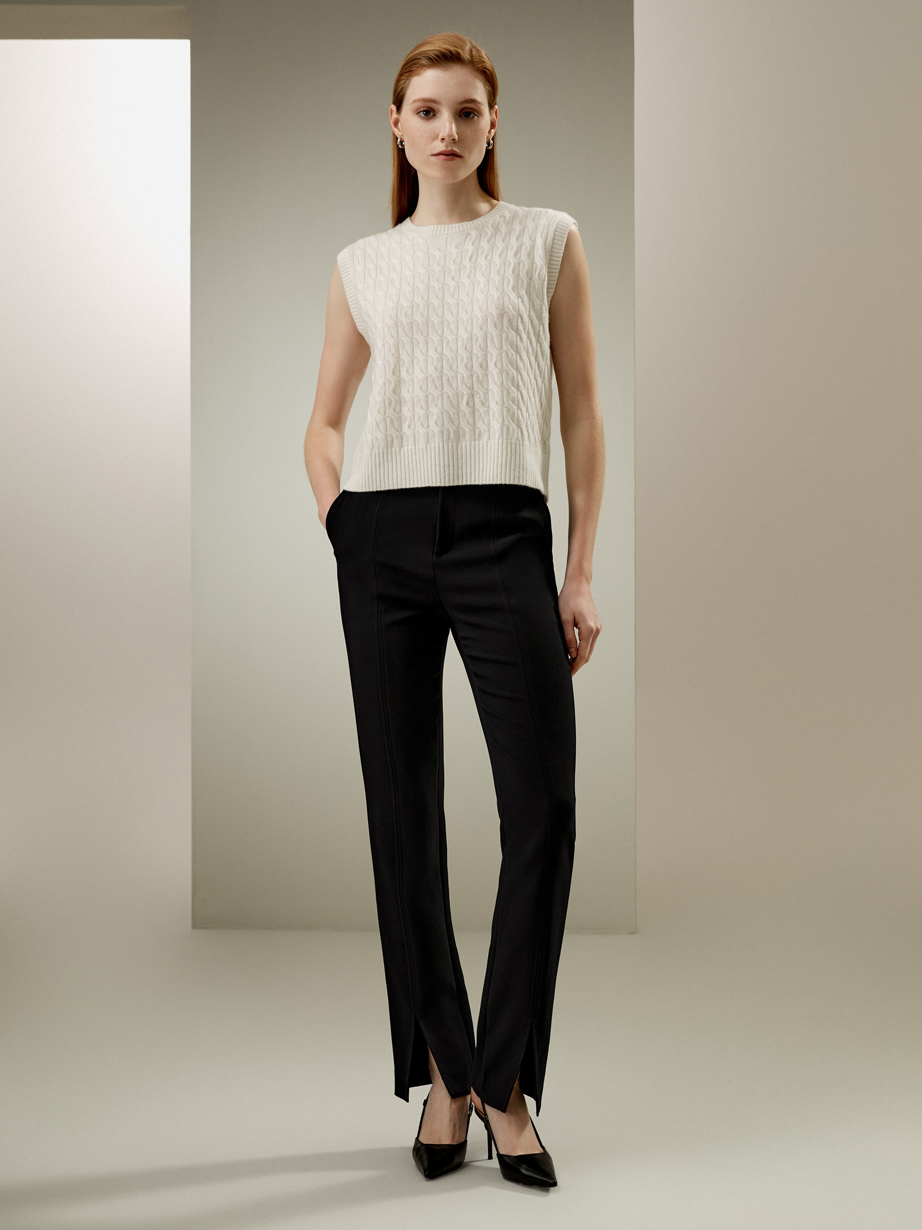 Sleeveless Cashmere Vest | LilySilk