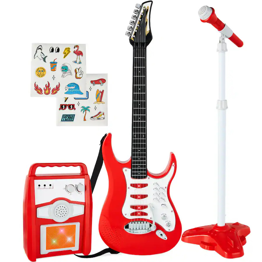 Best Choice Products - Kids Electric Musical Guitar Toy Play Set w/ 6 Demo Songs, Whammy Bar, Mic... | Best Buy U.S.