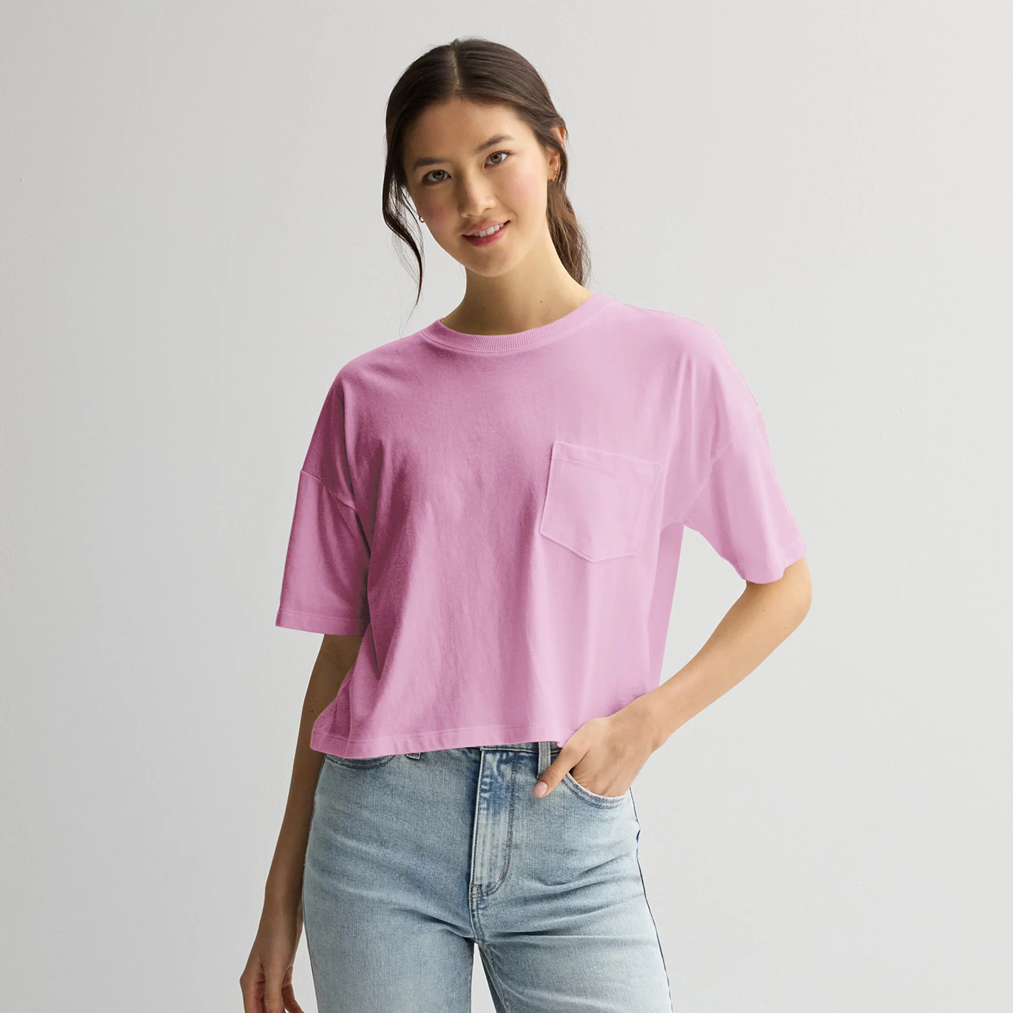 Juniors' SO Boxy Crop Pocket Tee | Kohl's