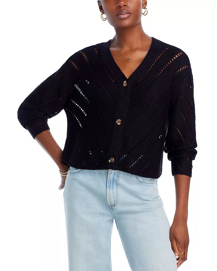 Pointelle V Neck Cardigan - 100% Exclusive | Bloomingdale's (US)