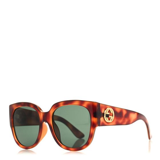 Acetate Square Frame Sunglasses GG0142SA Tortoise | FASHIONPHILE (US)