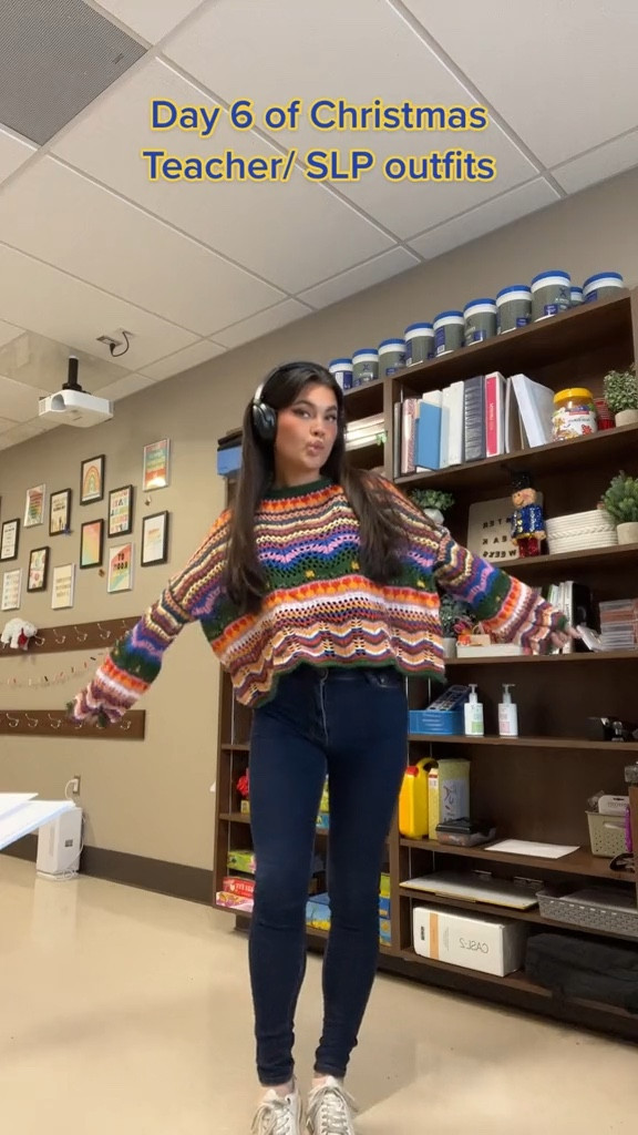 Funky Christmas sweater vibes! Teacher/ SLP ootd

#LTKSeasonal #LTKGiftGuide #LTKHoliday
