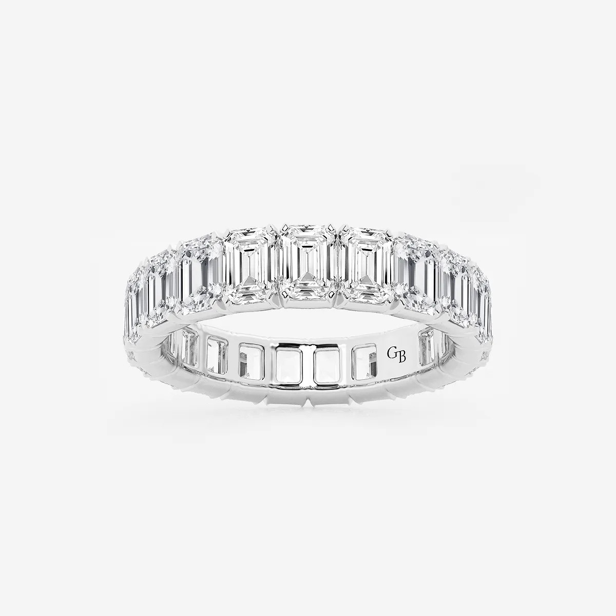 Kathleen 5 ctw Emerald Lab Grown Diamond Eternity Band - 4.2mm Width
					    
							
								Pl... | Grown Brilliance