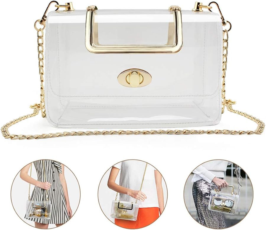 COROMAY Clear Purse for Women, Clear Crossbody Bag, Clear Stadium Purse Handbags | Amazon (US)
