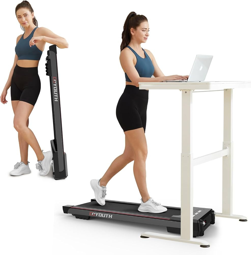 GOYOUTH 2 in 1 Under Desk Electric Treadmill Motorized Exercise Machine with Wireless Speaker, Re... | Amazon (US)