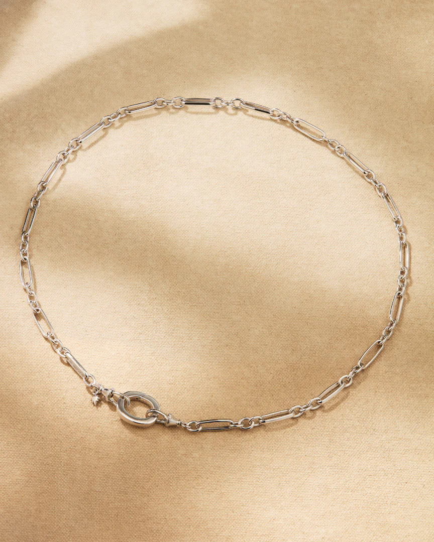 TABITHA Paperclip Chain Necklace - Silver | Raven James