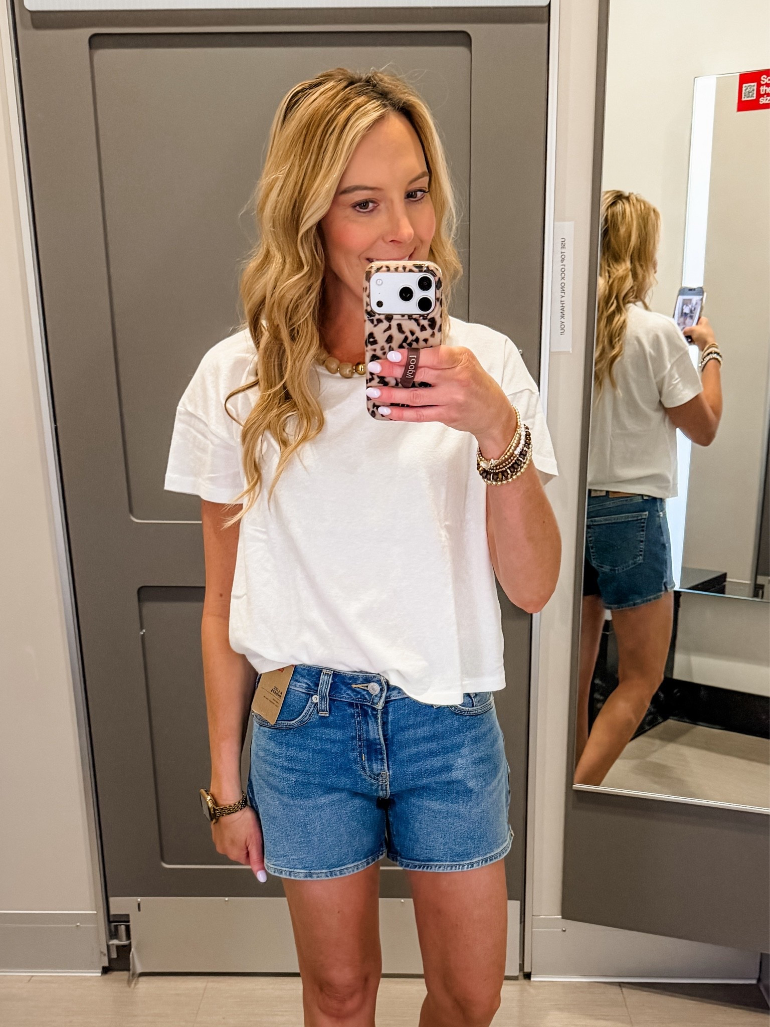 Favorite target shorts paired with the best basic white tee. Wearing a size 2 in the shorts and a size small in the top.

Casual outfits | shorts | denim shorts | jean shorts | tshirt | summer outfits | travel | easy outfits | Target

#LTKootd #LTKmomlife #LTKSaleAlert