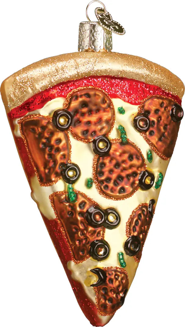 Pizza Slice Glass Ornament | Nordstrom