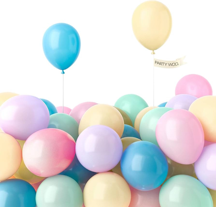 PartyWoo Pastel Balloons, 120 pcs 5 Inch Pastel Color Balloons, Latex Balloons for Balloon Garlan... | Amazon (US)