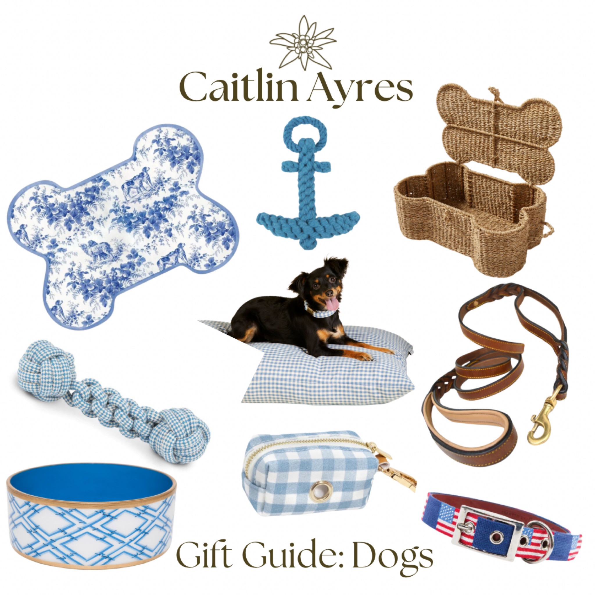 Grandmillennial dog gifts, anyone? We don’t really need an excuse to spoil our furry best friends, but Christmas is a great time to give them a little something extra that will complement your home as well. From luxe leather leashes complete with pretty waste bag holders to beds fit for a doggy king, you’ll find lots of options for the pups in your life 💙🤍 #ltkpets

#LTKGiftGuide #LTKHoliday