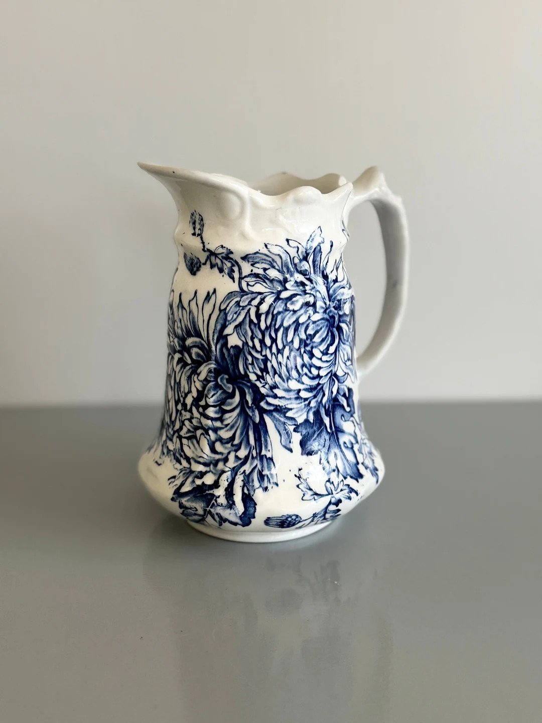 Vintage Pitcher James Kent CHRYSANTHEMUM England LARGE Antique Pitcher / Blue Transferware Old Fo... | Etsy (US)