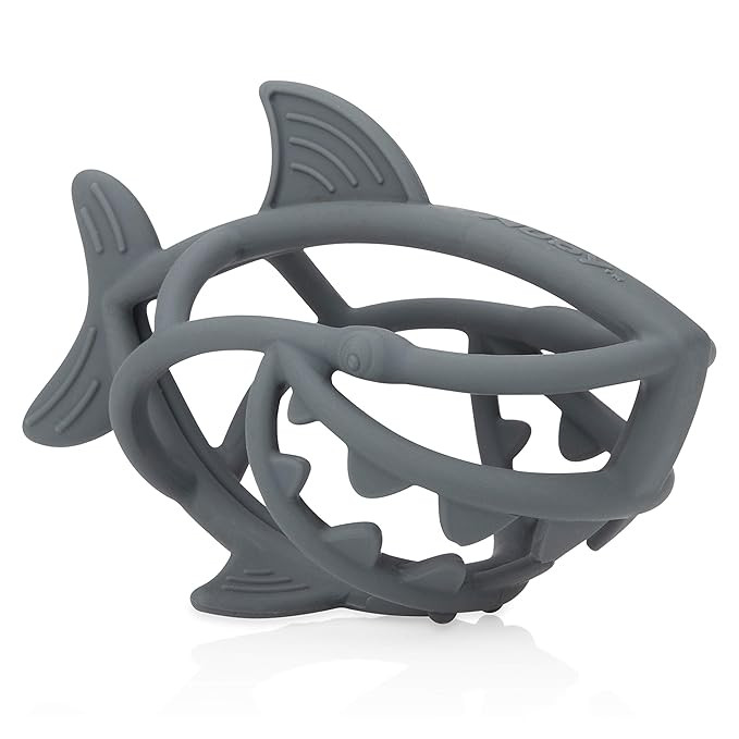 Nuby Chewy Chums All Silicone Soothing Teether, Shark - 3M+ | Amazon (US)