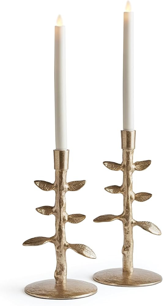 Napa Home & Garden Brier Taper Candle Holders Set of 2 Gold | Amazon (US)