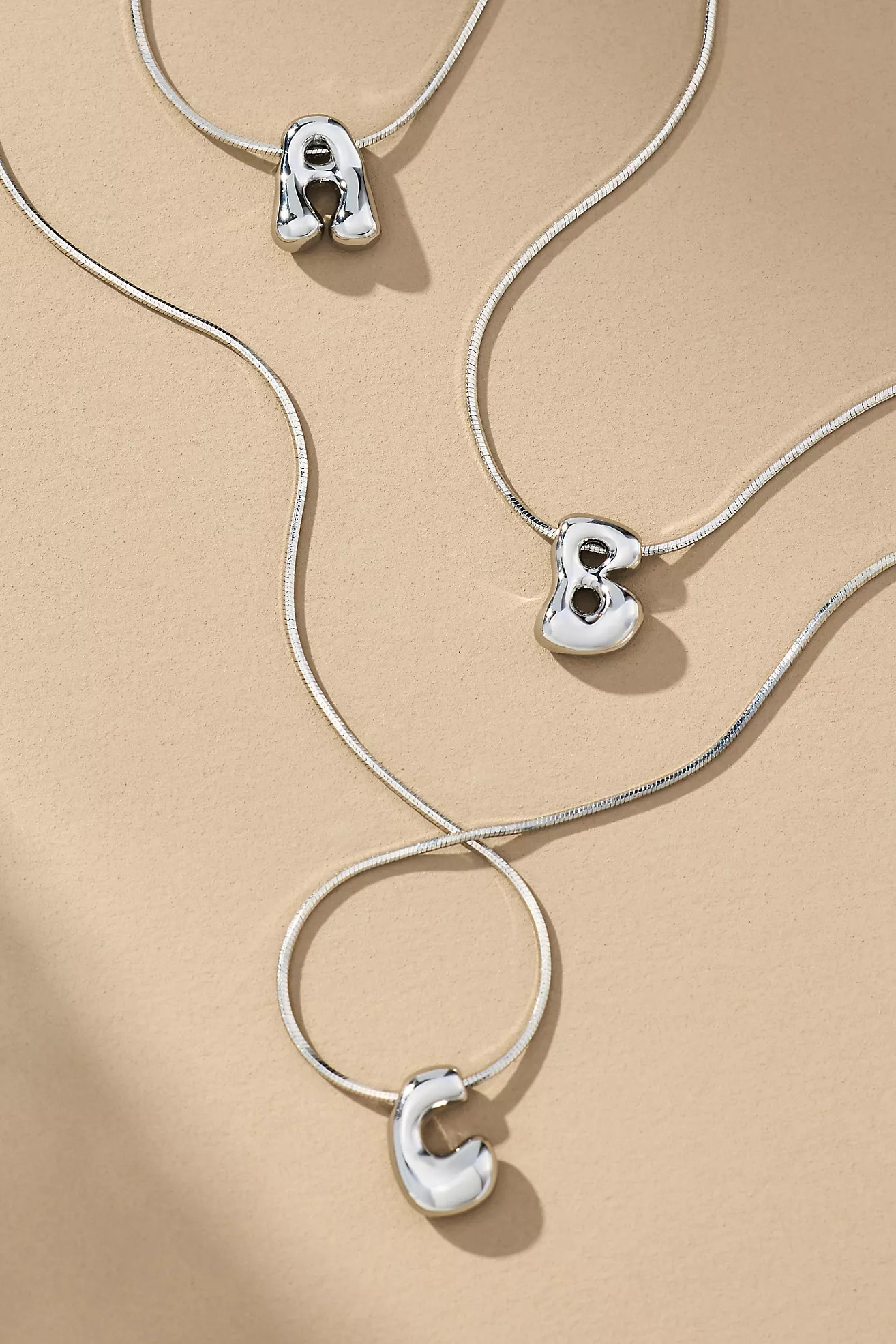 Mini Bubble Letter Monogram Necklace | Anthropologie (US)