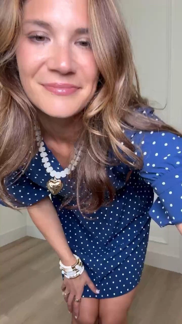 This navy polka dot dress is one of those effortless pieces that looks put together with almost no styling. The lightweight fabric, flattering belted waist, and classic print make it perfect for work now, then easy to transition into fall with a cardigan or ankle boots.

Size M

Amazon fashion, navy dress, polka dot dress, work dress, teacher outfit, office style, transitional fashion, fall outfit ideas, tall girl fashion, StangandCo

#LTKSeasonal #LTKWorkwear #LTKTravel