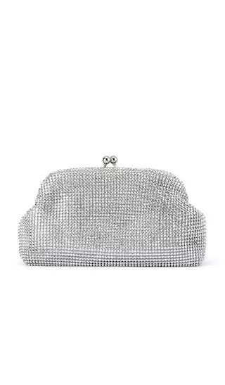 Ela Crystal Clutch in Silver | Revolve Clothing (Global)