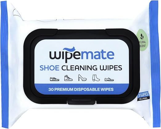 WIPEMATE Premium Shoe Cleaner Wipes, Quick Wipes for Home or Travel, Removes Dirt, Grime & Stains... | Amazon (US)
