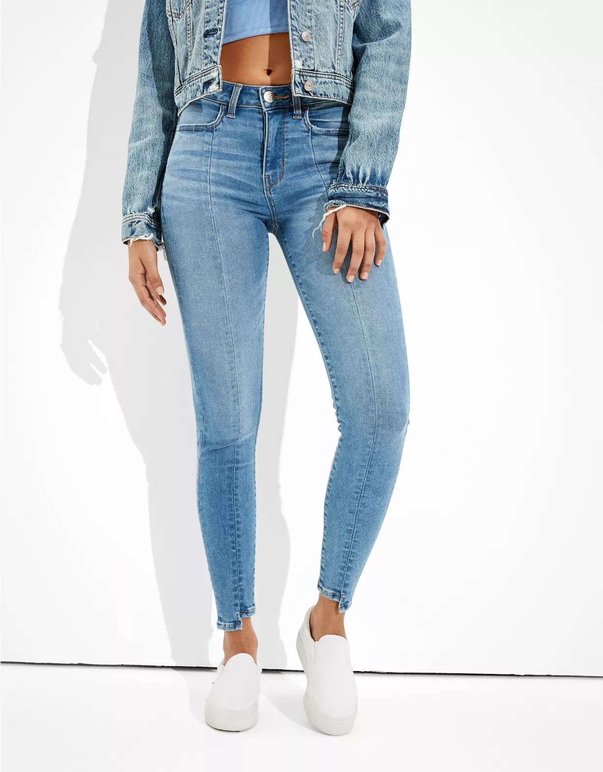 AE Ne(x)t Level Ripped High-Waisted Jegging | American Eagle Outfitters (US & CA)