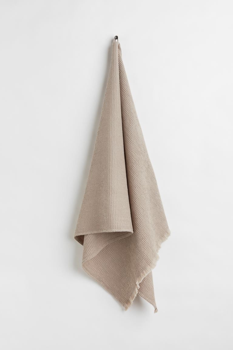 Waffled Bath Towel - Light taupe - Home All | H&M US | H&M (US + CA)