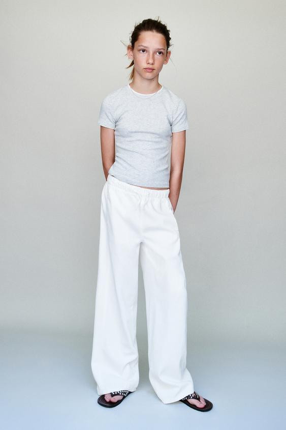 WIDE LEG LACE-UP JEANS | Zara US