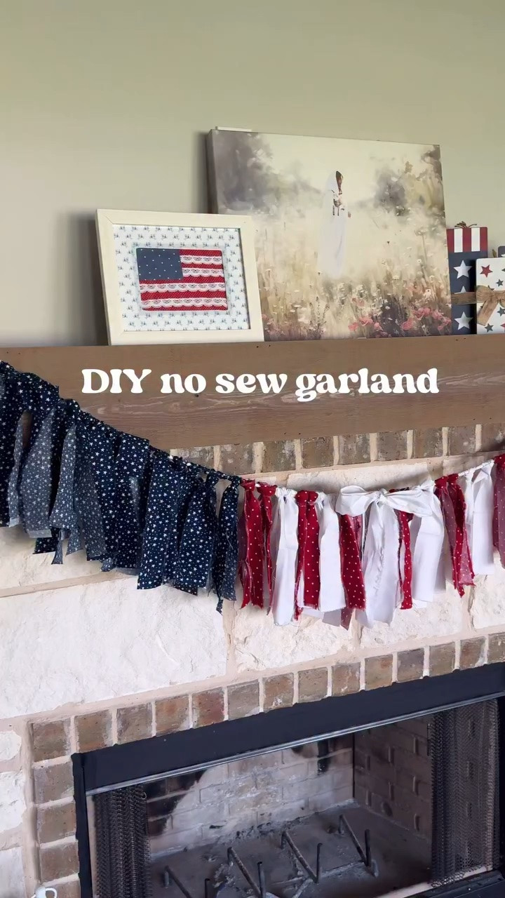 Well if you know me, when I find something I love I make tons until I’m done with it. 🤣 currently obsessed with no sew crafts and home decor. 

Comment GARLAND and I’ll send you a message of everything you need to make this 

What you need 
String/rope
3 ❤️🤍💙 fabric 
Scissors 

#handmadehomedecor #fourthofjulyweekend #craftnight #summerdiy #easycrafts  summerfun 4thofJuly nosewgarland papergarland craftymom

#LTKSaleAlert #LTKSeasonal #LTKHome