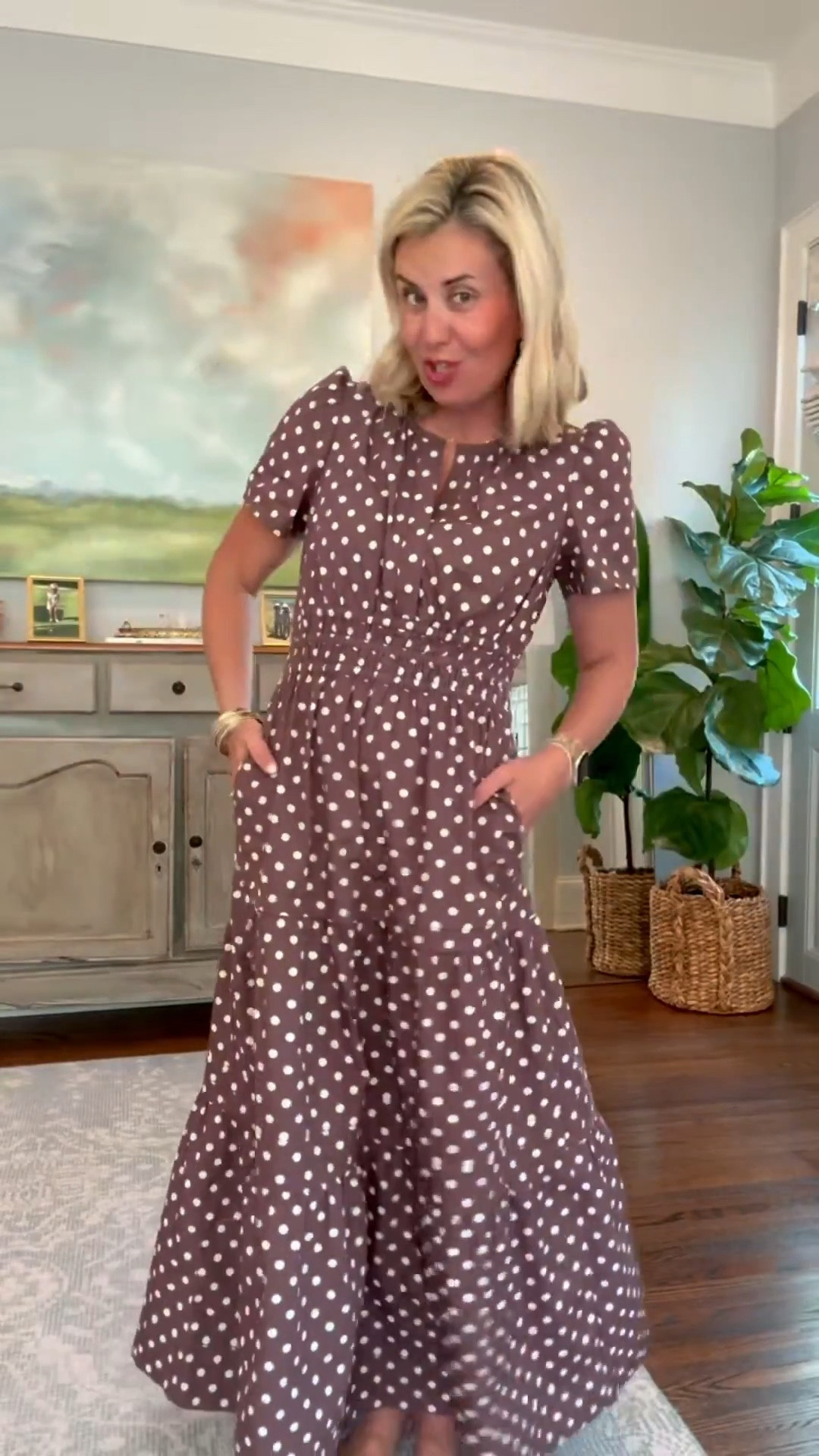 Polka dot perfection in the form of a dress - a dress we are mixing and matching all the ways! Layer a blazer or a sweater to change up the look, and be glad you can grab it all under $100 a piece when you shop @quince. Oh, and be sure to add my go to slide on shoes & everyday handbags! 

I’m in size XS in almost everything at Quince! #quincepartner

#LTKOver40 #LTKdayinmylife #LTKmomlife