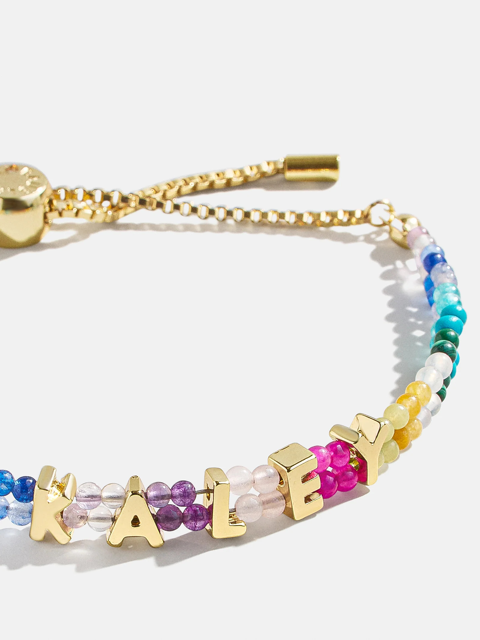 Semi-Precious Custom Nameplate Bracelet - Multi | BaubleBar (US)