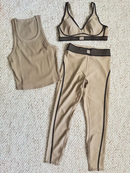 Must have pieces for the summer from also yoga — the neutral gravel color with contrasting black is so cute. 

#alo #fitness

#LTKFitness #LTKActive