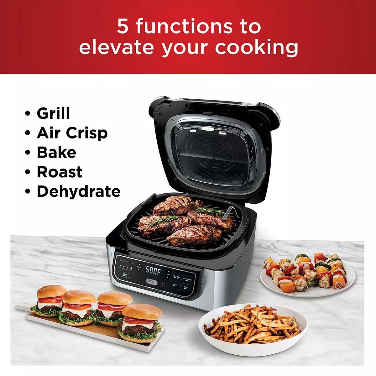 Ninja Foodi 5-in-1 Indoor Grill with Air Fryer, Roast, Bake & Dehydrate | Kohl's