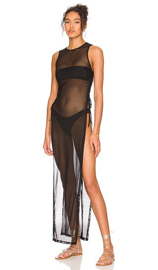 Chelsea Maxi Cover Up in Black | Revolve Clothing (Global)