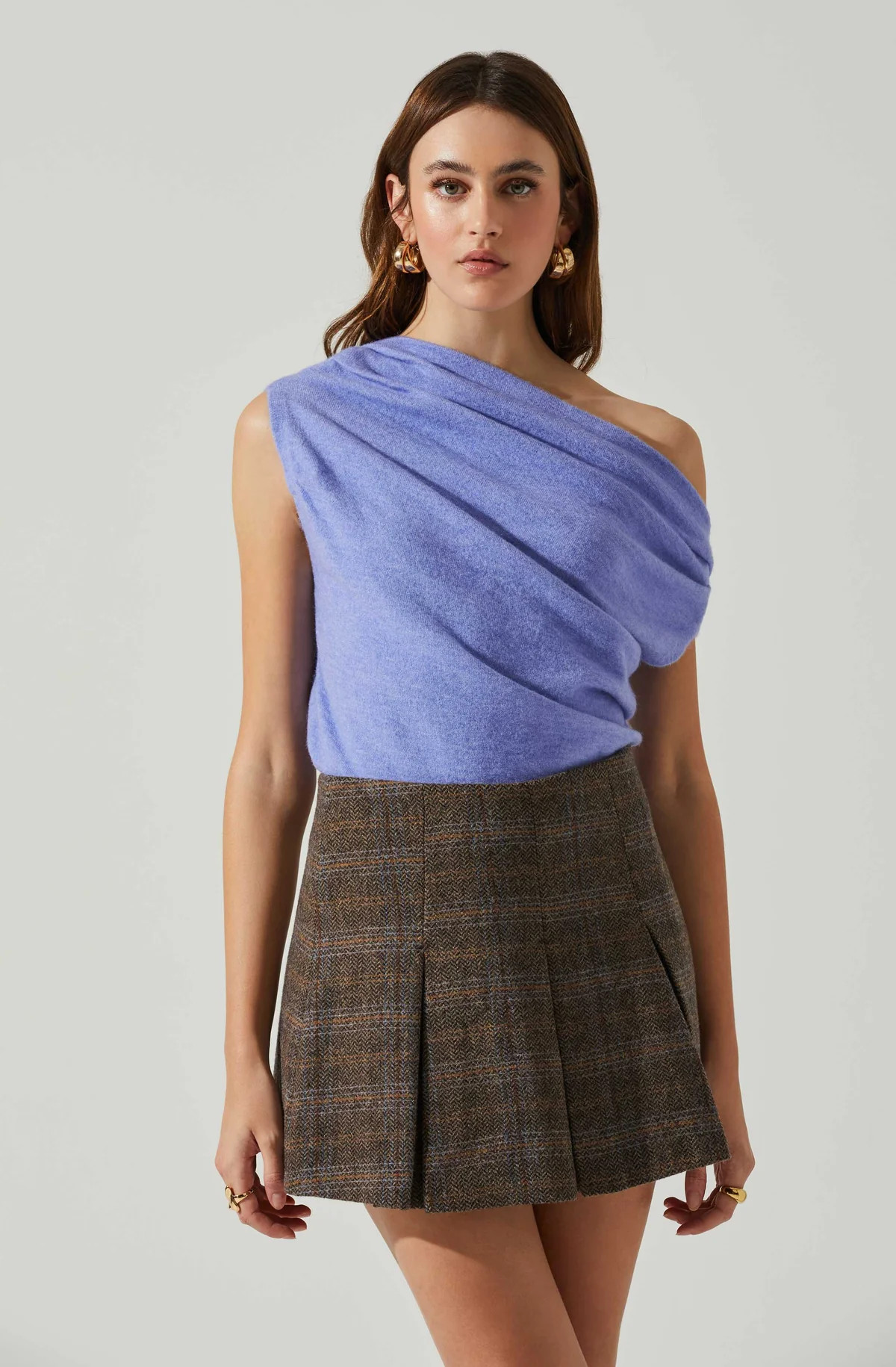 Devin Sleeveless One Shoulder Sweater | ASTR The Label (US)