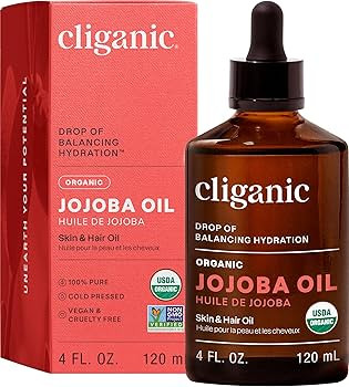Cliganic Organic Jojoba Oil, 100% Pure (4oz) | Moisturizing for Face, Hair, Skin & Nails | Natura... | Amazon (US)
