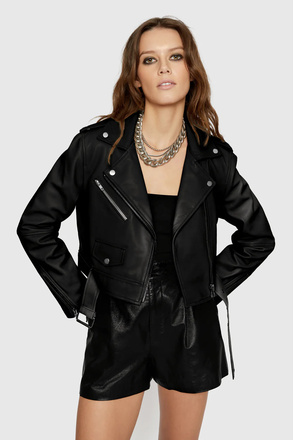 Cropped Jett Moto Jacket | Rebecca Minkoff