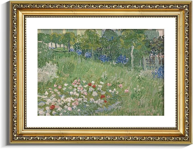 VIYYIEA Gold Framed Wall Art Canvas Print Home Decor Flower Wall Decor Van Gogh Wall Art Vintage ... | Amazon (US)