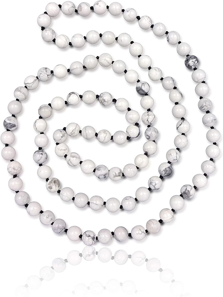 MGR MY GEMS ROCK! 36 Inch 7-8MM Long Polished-Finish Genuine Semi-Precious Stone Endless Infinity... | Amazon (US)