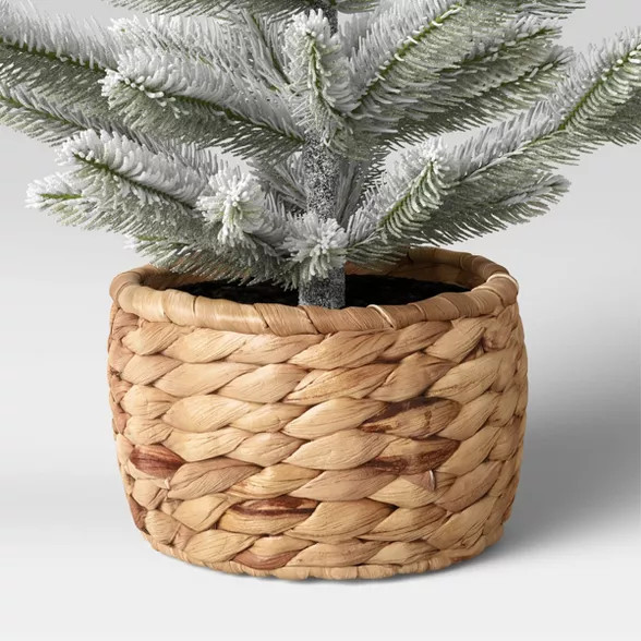 24" Flocked Tree in a Basket - Threshold™ | Target
