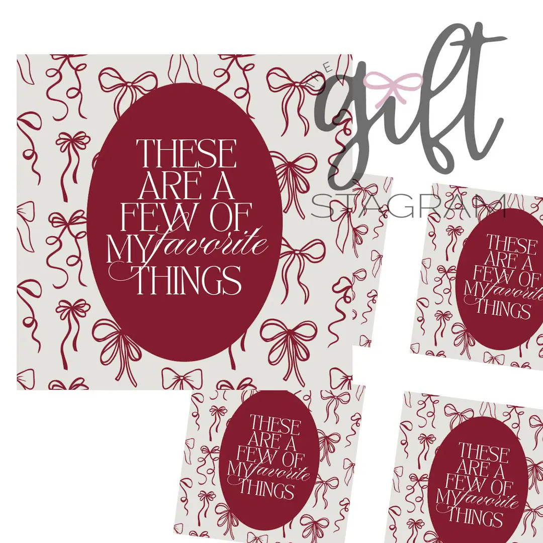 These Are A Few of My Favorite Things Tag | DIGITAL DOWNLOAD | Favorite Things Gift Tag | Christm... | Etsy (US)