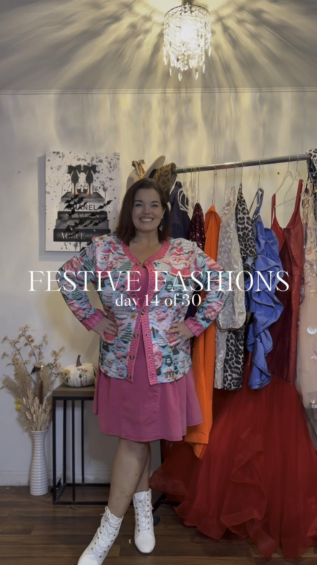 It’s a pink Christmas in this fun dress and Santa holiday sweater  

#LTKPlusSize #LTKHoliday #LTKSeasonal