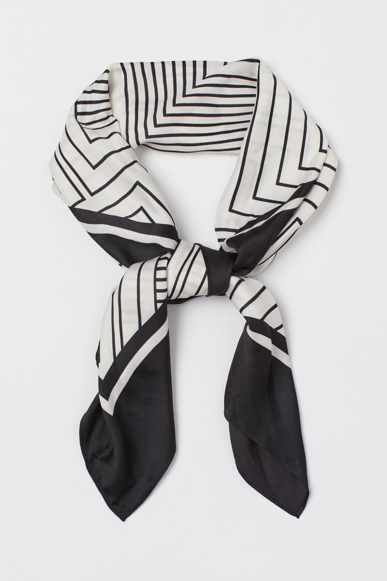 Scarf in soft, patterned satin. | H&M (UK, MY, IN, SG, PH, TW, HK)
