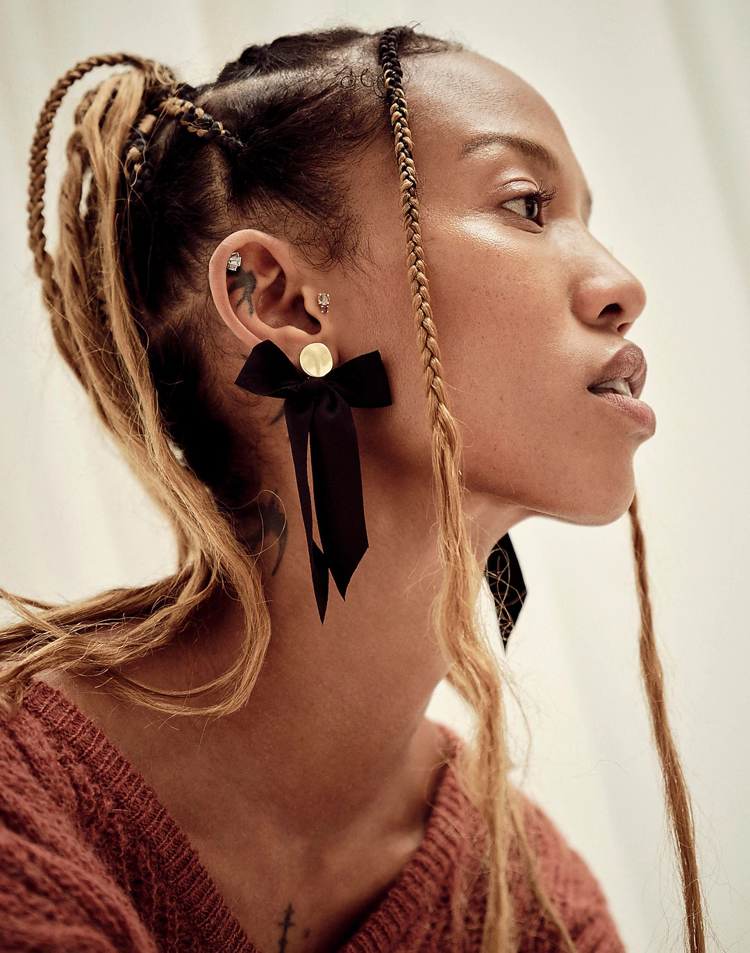 Satin Bow Statement Earrings | Madewell