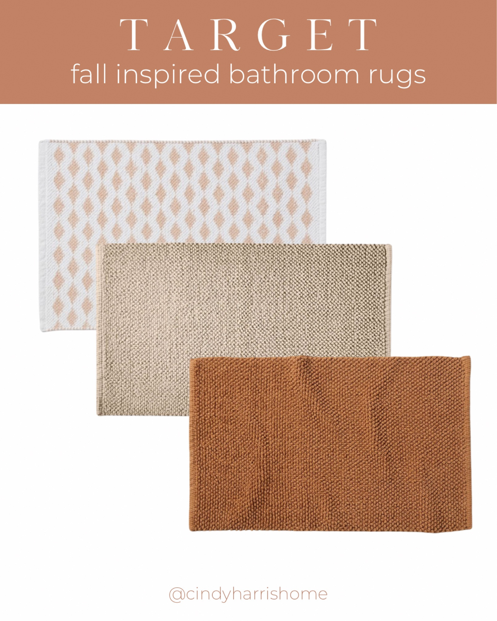 Swapping out your bathroom rug is such an easy way to make your home feel ready for fall! Here are a few of my top picks from Target. 

#LTKSeasonal #LTKHome