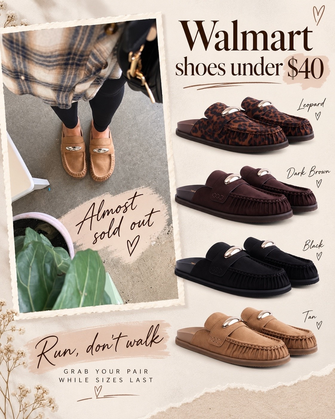Walmart is bringing ALL the fall shoe finds! 🍂👟🤎 From cute everyday sneakers to chic flats, boots & more—these are the perfect affordable shoes to elevate all your fall looks without breaking the bank! 🙌
Shop my Walmart favorites before your size sells out! 🛒✨
#WalmartFinds #WalmartFashion #WalmartShoes #FallShoes #FallFashion #AffordableFashion #WalmartStyle #FallOutfitIdeas #LTKFinds #StyleByNinaRenee