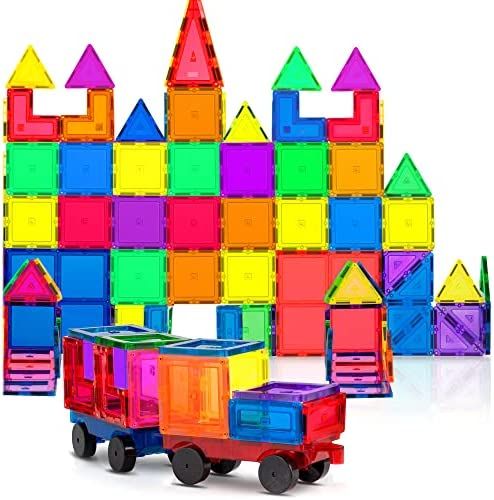 60 PCS 3D Magnetic Blocks Magnetic Tiles - Magnet Building Tiles | Magnetic Tiles Toy Building Se... | Amazon (US)