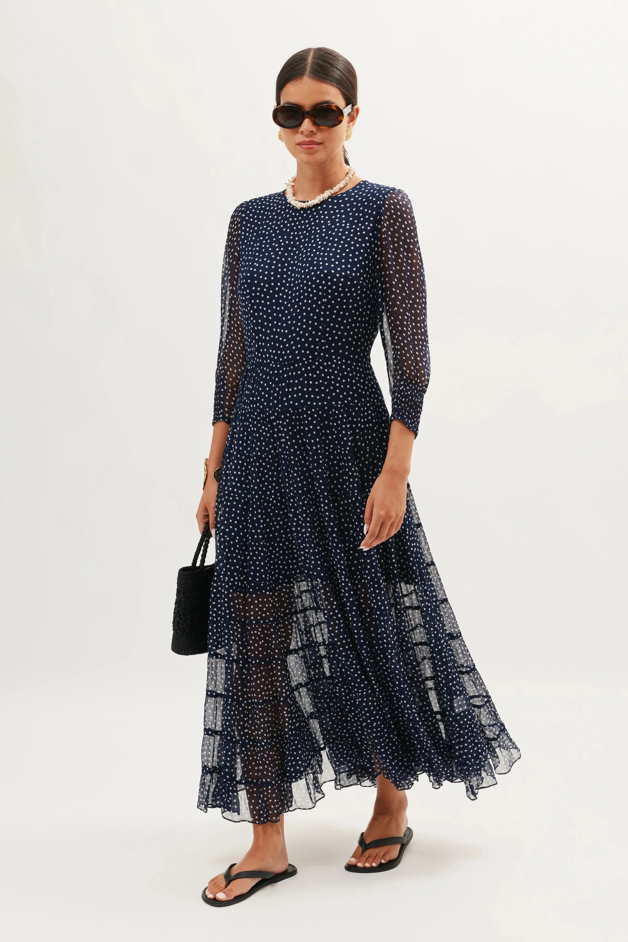 Kristen - Navy Polka Dot | Rixo