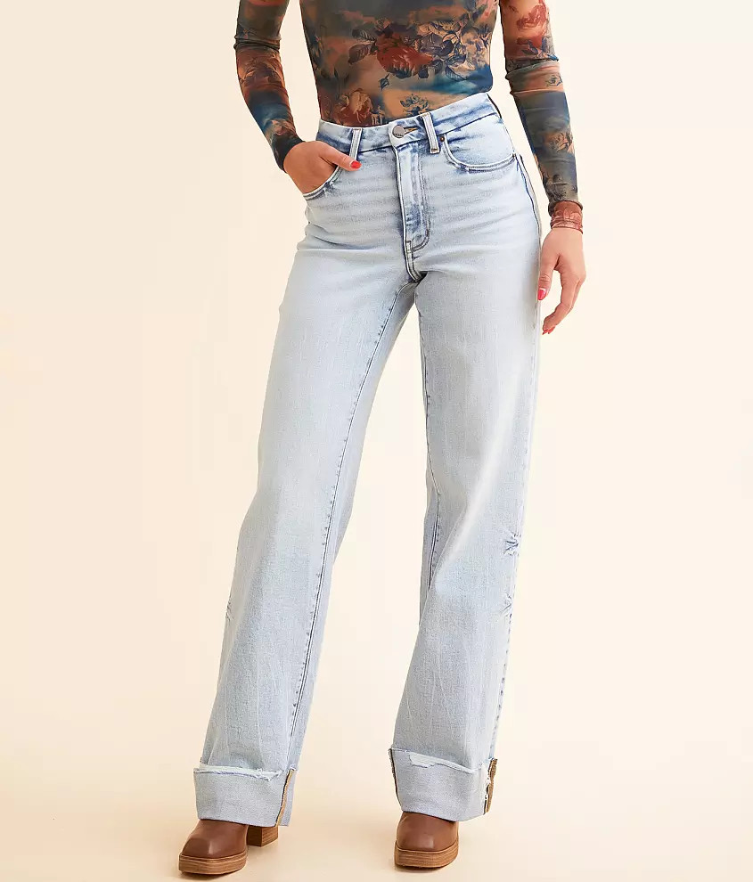 Billie Wide Leg Cuffed Stretch Jean | Buckle