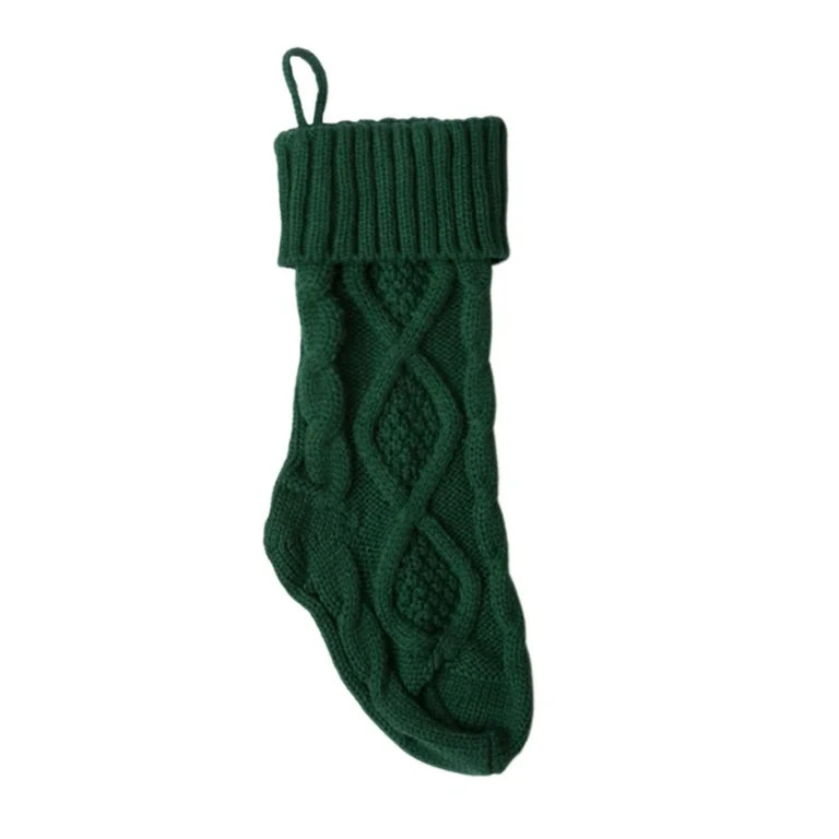 Darzheoy Christmas Stockings Cable Knit Stocking Christmas Decorations Goodie Bags Gift Fireplace... | Walmart (US)