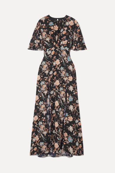 Floral-print silk crepe de chine maxi dress | NET-A-PORTER (US)