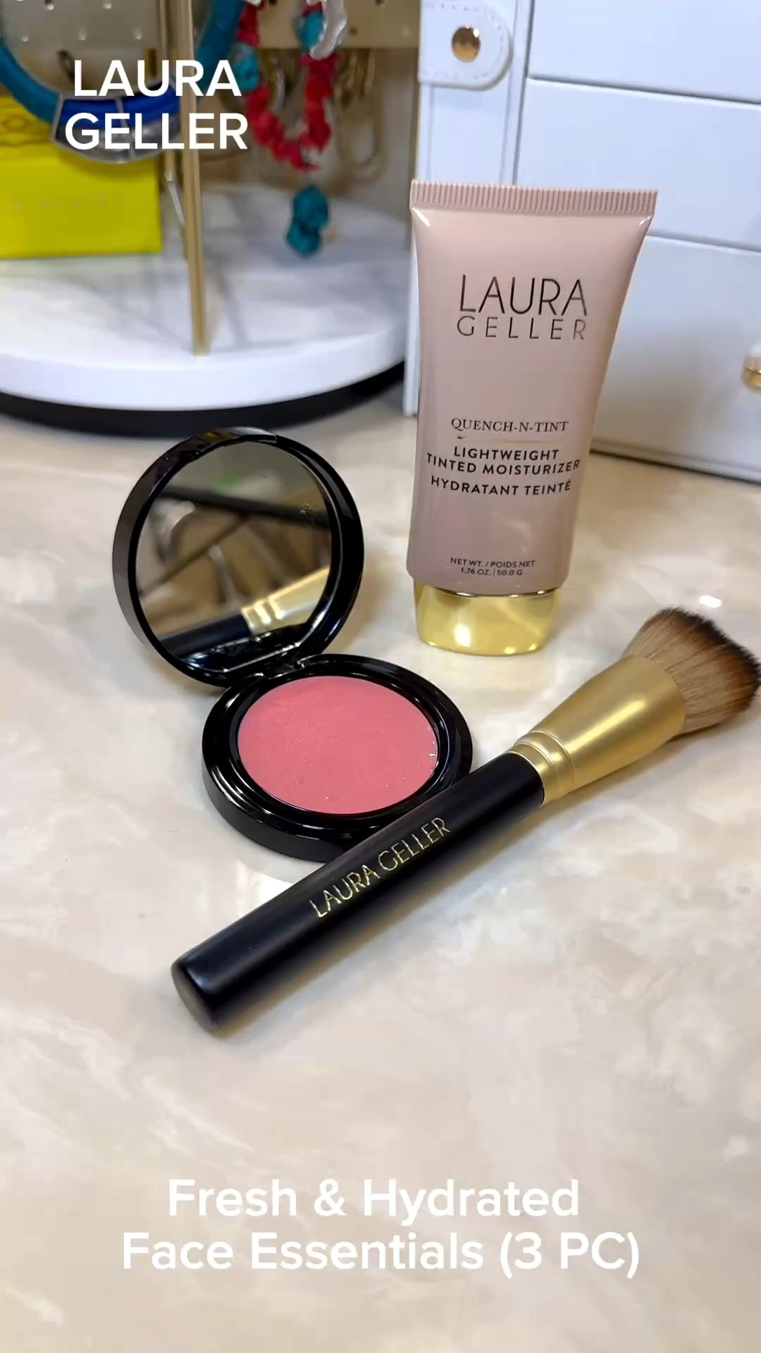 Glowy skin without the effort
The Fresh & Hydrated Face Essentials (3
PC) by Laura Geller is giving lightweight, dewy, and actually hydrating (not greasy 4$). Perfect for everyday makeup when you want that fresh, healthy look in minutes.
Add 1st
If your skin feels dry or dull, this trio is SUCH an easy upgrade Simple, quick, and beginner-friendly.
#laurageller #hydratedskin #dewyskin #makeupforbeginners #over40beauty

#LTKOver40 #LTKBeauty #LTKselfcare